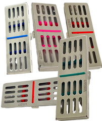 GERMAN DENTAL AUTOCLAVE STERILIZATION CASSETTE RACK BOX TRAY FOR 5 INSTRUMENTS