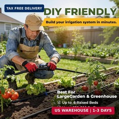 230FT Drip Irrigation System Kit, Quick Connect Garden Watering System, Complete