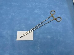 V. Mueller SU16124 Heaney Needle Holder, 10.5″, Curved Jaw, Tungsten Carbide