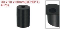 4Pcs Thick Rubber Spacer 1-3/16 Inch OD x 3/8 Inch ID x 2 Inch Thickness