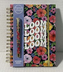 BLOOM Hardcover Spiral Notebook Journal Pen Sticker Set Colorful Lined Flowers