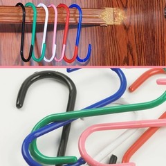 Wellmax S Hooks for Hanging, Heavy Duty S Shaped Hooks, Colored Metal S Hook…