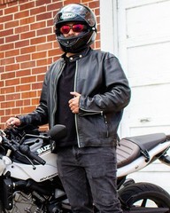 Birdz Eyewear Red Baron Motorcycle Aviator Goggles Black Padded Frame Clear