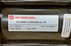 New Norgren EJ1255B1-3.25X5.000-AL-PS Pneumatic Cylinder Pmax: 250PSI – No Box