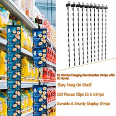 10x Hanging Merchandise Strip Chip Display Rack Retail Bagged Snack Hanger Clip