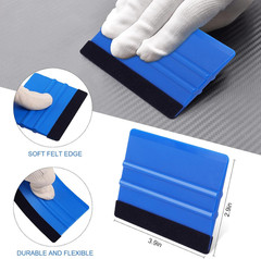 Blue Felt Squeegee,2 Pcs Squeegee for Vinyl,Medium Hardness Vinyl Squeegees Scra