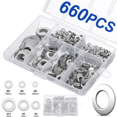 NEW Stainless Steel Flat Washers M3 M4 M5 M6 M8 M10 Assortment Set of 660