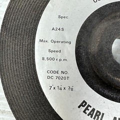 Pearl Abrasive Co. A24S Silver Line Abrasive Wheel 4 Pieces 7″ x 1/4″ x 7/8″