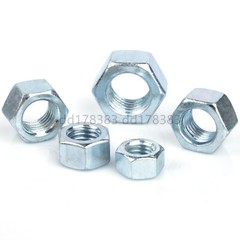 Steel Plated Zinc Hexagon Nuts M3 M4 M5 M6 M8 M10 M12 M16 M18 M20 M22-M36