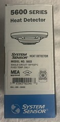 2 Pack Lot SYSTEM SENSOR 5603 HEAT DETECTOR Single Circuit Fixed Temp Only