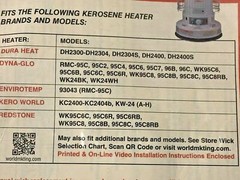 Dyna-Glo WK95C8 Wick Kero-World Wick # 32225 Envirotemp 93043 (RMC-95C), KW-24