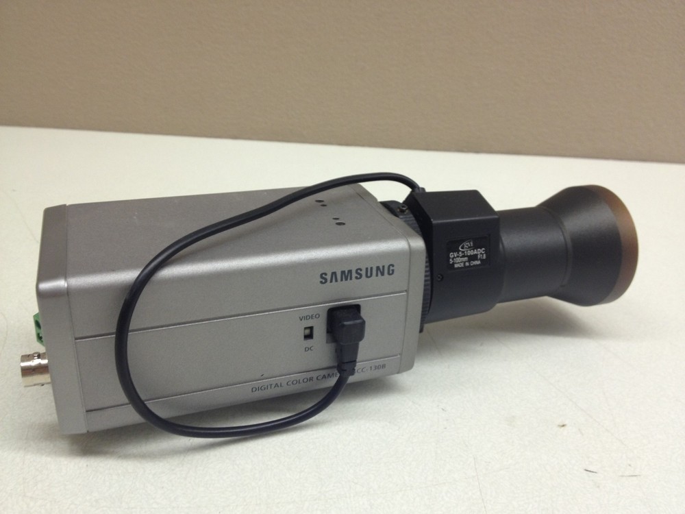 Samsung SCC-130B Color CCTV Camera w/ 5-100mm Extra Long Range Auto-Iris Lens