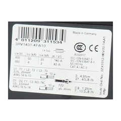 Siemens 3RV1431-4FA10 Circuit Breaker New NFP