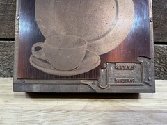 Vintage Mayer China Original Pattern Copper Printers Block Made In Pittsburgh PA