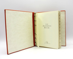 Address Book Leather Hardcover 6 Ring Binder Graphic Image GRAY Swirl