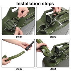 3 x Army Green Fuel Can 5Gal 20L Gas Gasoline Fuel Army Backup Metal Steel Tank