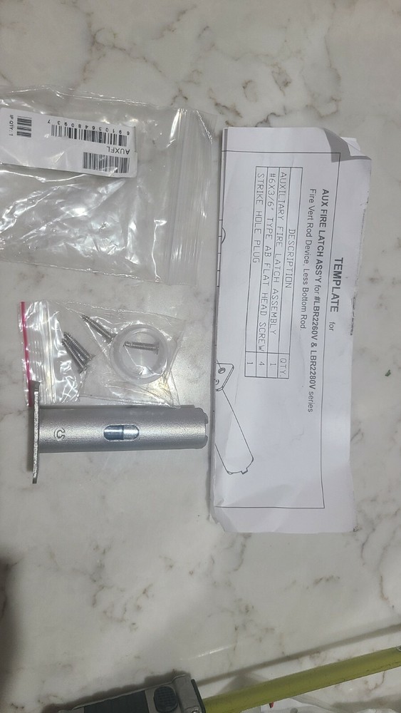 Exit Device Panic Bar Vertical Rod Auxiliary Latch Fire Pin Fire Door Hardware