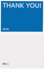 100 New eBay THANK YOU CARDS Red, Blue, Green & Yellow