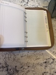 Franklin Covey? Compact Brown Leather Planner Organizer Wallet Binder READ