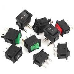 KCD1-101 2/3/4/6 Pin Rocker Power Button ON OFF Toggle Switch Black Red 250V 6A