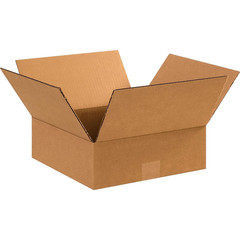 12 x 12 x 4 Corrugated Cardboard Boxes, Flat 12″L x 12″W x 4″H, Pack of 25 | Shi