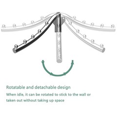 Folding Wall Mounted Clothes Hanger Rack, Stainless Steel Garment Hooks with …