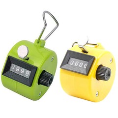 4 Digit Number Dual Clicker Golf Hand Tally Counter Handy Convenient Pack of 2