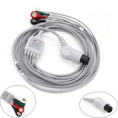 【Hot】5-Lead EKG/ECG Cable Snap WireTPU Welch Allyn fit propaq 100/200/CS 3M 6pin