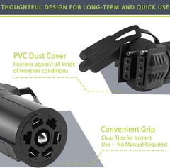 7 to 4 & 5 Pin Trailer Light Adapter，Convenient 2-in-1 Design Trailer Plug Ada