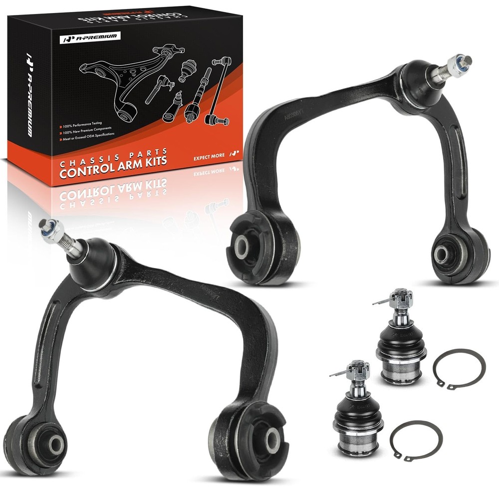 4Pcs Front Upper Control Arm & Lower Ball Joint Kit F-150 04-08 Mark LT 06-08