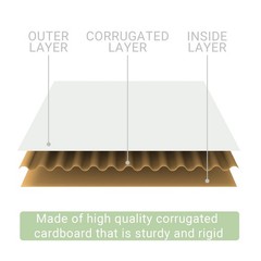 White Corrugated Cardboard Sheets, 8X10 Inch, 50 Pack