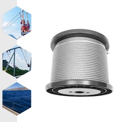 1/4 inch Stainless Steel Cable 300FT T304 7×19 Steel Wire Rope Aircraft Cable