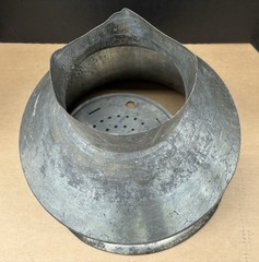 Vintage Galvanized Steel Dairy Strainer Farmhouse Milk Funnel Separator