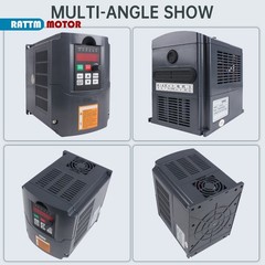 US SHIP】2.2KW 220V Water Cooled CNC Spindle Motor+VFD Driver Inverter+80mm Mount