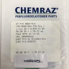 CHEMRAZ Perfluoroelastomer 9024-514 AS-568A-024 CPD 514 GREENE TWEED