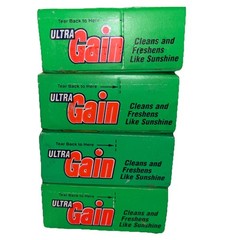 4 Ultra Gain Laundry Detergent 3.7 oz Sample Box 1991 Freshens Like Sunshine H3