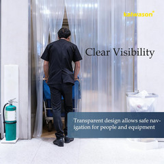 60“ X 86“ Plastic Vinyl Strip Door Curtain Kit with Hardware – Clear Smooth PVC