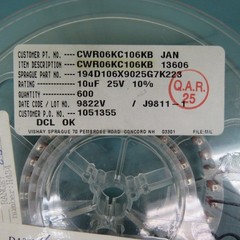 VISHAY CWR06KC106KB Qty of 4 per Lot TANT 2711 10UF 25V 10%