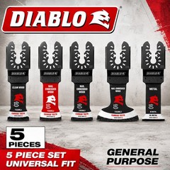 Diablo DOU5S 5 pc Universal Fit General Purpose Oscillating Blade Set (5-Piece)