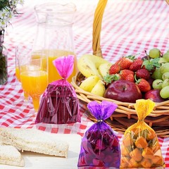 160 PCS 6×9 Inch Colored Cellophane Treat Bags Twist Ties 8 Colors Party