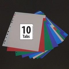 Bazic Products Binder Dividers, 10 Color Tabs, 8.5 x 11 in. (4 PACK)