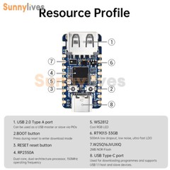 RP2350-USB-A Development Board Based on Raspberry Pi RP2350A Type-C Interface