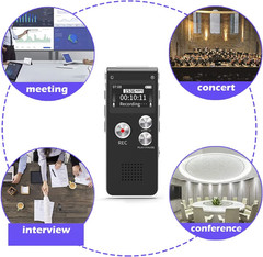 Digital Voice Recorder 16GB Voice Recorder with Playback for Lectures – USB R…