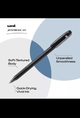 1x #1768011 Uni-Ball Jetstream 101 Roller Ball Pen, Black Ink, 1.0 Bold Point
