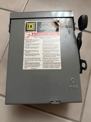 Square D DU222RB 60A 240V 2-Pole Non-Fusible Safety Switch NEMA 3R