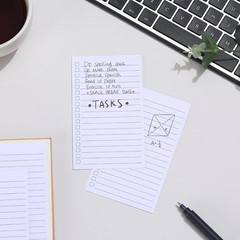 400 Pack 3×5 Vertical Ruled Index Cards with Check Boxes for Daily To Do
