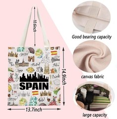 ENSIANTH Spain Travel Gift Espana Tote Bag Europe Country Trip Gift…