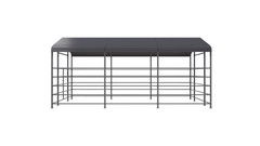 13x20ft Galvanized Metal Livestock Shelter Heavy-Duty Cattle Barn Animal Shade