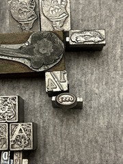 Letterpress Printing Block Mixed Lot Letters, Numbers, Symbols, BB & S Chicago