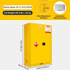 12/45/60/80 Gal Flammable Liquids Storage Cabinet Fireproof Cabinet for Factory